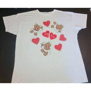 Vintage 90's Avon T-shirt Heart & Bear Valentine Graphic Tee 3XL